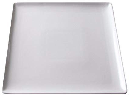 REYG Piatto Piatto Quadrato in Ceramica Piatto Bianco Adatto per La Casa Ristorante Occidentale Dimensioni: 10 Pollici