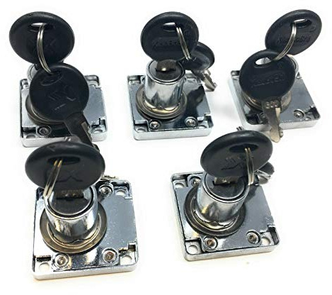 Möbelschloss Schubladenschloss Schrankschloß gleichschliessend SISO CL- X-850 d (5 Stück Sparpacket)