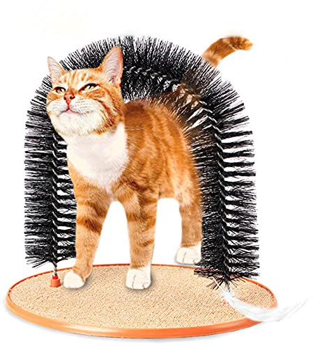 Perfect Flower Enthaarungsbogen Katzenbogen Fellpflegebogen Wellness Katzenbogen Massagebogen Für Katzen Massage Und Enthaarungsbogen Für Katzen, Inkl. Katzenminze