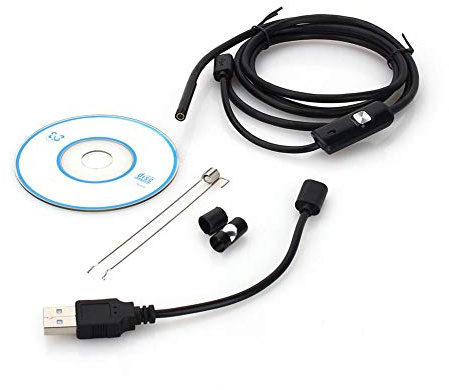 Haofy USB Kabel Endoskop, 6LED USB Inspektionskamera Endoskop Kamera IP67 Wasserdicht für Android/Win‑1,5m, 5,5mm