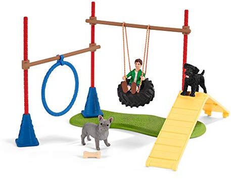 Schleich Farm World | Spielspaß für Hunde 42536 | 20 Teile | Spielset ab 3 Jahren | Set mit Figuren, vielen Funktionen und zahlreichem Zubehör | schleich Bauernhof Spielfigur
