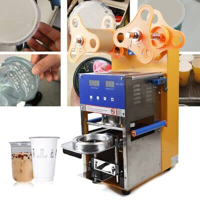 Machine à thé à bulles entièrement automatique Machine à sceller le jus de fruits Tasse Sealer Juice Cup Sealing Machine 400-600 tasse/H Scelleuse automatique de tasse de thé au lait Machine à sceller