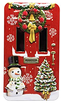 stylebox Barattolo di latta per biscotti, scatola decorativa, grande, rosso, per biscotti di Natale, cioccolatini, ca. 20,5 x 11 x 6 cm, volume: 1,3 l