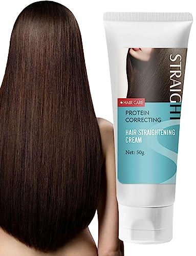 pelo seda - Crema alisadora para cabello sedoso y brillante - Crema alisadora natural, crema alisadora cabello nutritiva larga duración para la mayoría los cabellos Rianpesn