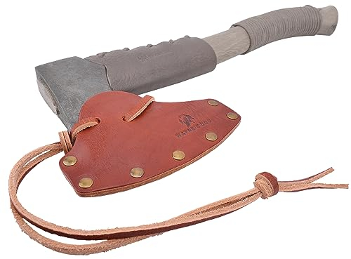 Axtscheide aus Leder, pflanzlich gegerbtes Rindsleder für Äxte und Beile Abdeckung (Klinge D: 4 3/8 ~ 4 7/8)