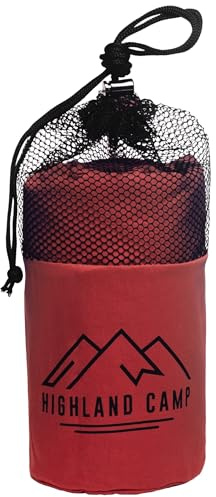 HIGHLAND CAMP Sacco a pelo in cotone (solo 570 g), mini sacco a pelo ultraleggero, ideale per ostelli, capanne di montagna e ostelli, marca: Highland Camp..