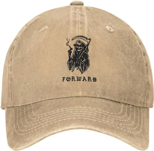 TeysHa Baseballkappe Snapback Sonnenhut Forward Observations Group Baseballkappen Retro Distressed Washed Grim Reaper Snapback Hut Aktivitäten Verstellbare Passform Hüte Kappe Geschenk