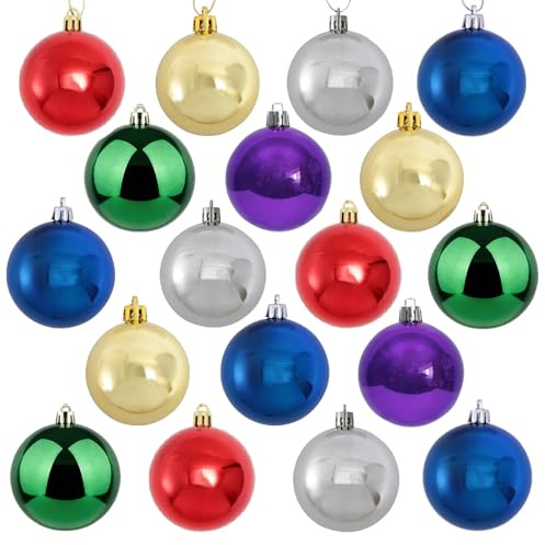 KTKDE Christmas Balls Decoration 36 Pcs/2.36in Christmas Tree Decorations Shatterproof Hanging Ornament Balls for Holiday Wreath Xmas Tree Decor Colorful Ball for Party Event