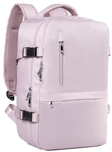 Hayayu für Ryanair Handgepäck Klein Handgepäck Rucksack Flugzeug Reiserucksack mit Laptopfach Diebstahlsicherer Tasche für Weekender Kurze Tirp, 40x30x20cm, Violett