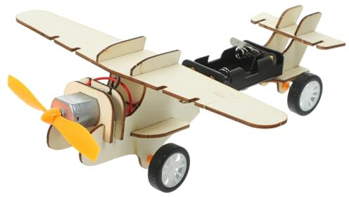 MOLUCKFU Kinder Selbstgemacht Flugzeugmodell Spielzeug Holzbausatz Schwebendes Gleitflugzeug Wissenschaft Lernspielzeug Für Mint Und Kreatives Basteln