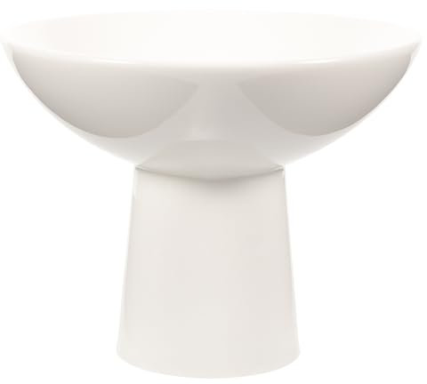 MAGICLULU 4 Pièces Coupe à Fruits En Céramique Coupes à Dessert Avec Couvercles Décorations De Crème Glacée Pour La Fête Pots à Dessert Tasses Du Désert Fruits Gâteau Gelée Céramique Blanche