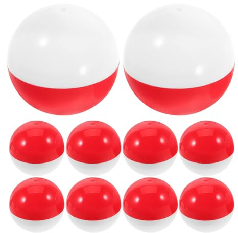 Garneck 50pcs Ball Vending Machine Balls Red and White Gum Balls for Gumball Prize Container Vending Game Fidget White Vending Big Boxes Tombola Gumballs Empty Ball Plastic