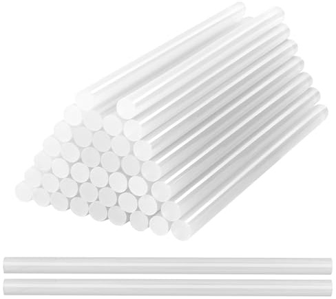 50 Piezas Palos de Pegamento Caliente 11 x 200mm,Barras de Pegamento Caliente Transparentes Pegatinas de Pegamento Termofusible Universales para Niños y Adultos Bricolaje Artesanías