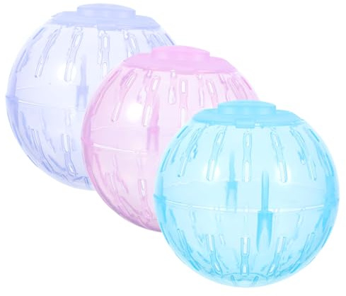 Mipcase 3PCS Mini Hamster Exercise Balls Pet Supplies Smooth Surface for Rodents Dwarf Hamster Activity and Loneliness Relief Random Color