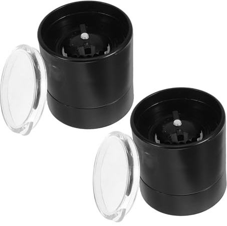 ZUNOXAZ 2pcs Stainless Steel Grinder Top Covers Manual Salt Pepper Mill Lid Caps for Kitchen Spice Jars Compact Space Saving Design Easy to Use Replacement