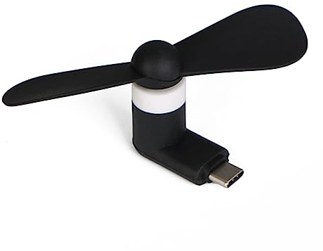 Asukohu Ventilateur de refroidissement avec port USB de type C pour téléphone, tablette, petit extérieur, portable, extérieur, pour appareils, téléphones, tablettes