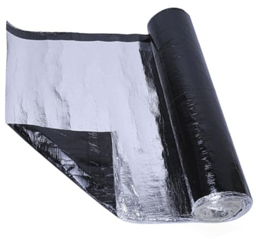 YJMYGS Self-Adhesive Asphalt Waterproof Roof Repair Tape, Roofing Felt Adhesive, Aluminium Foil Tape, Shed Roof Felt, Waterproof Tape, Leak Repair Tape, for Walls, Roofs, Floors, Lofts(0.5x10m)