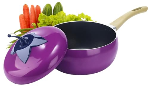 Olla Pequeña | Olla Para Cocción Lenta De Verduras Y Frutas,Sartén Con Tapa | Para Placas De Inducción, Cocinar Sopa De Leche, Espagueti, Freír, Hervir A Fuego Lento Y Encimeras De Cocina