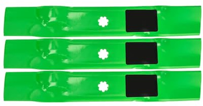Renyanparts EZtrak GY20852 AM141035 Lot de 3 lames de tondeuse de 121,9 cm compatibles avec les tracteurs à gazon John Deere Série 100 X140 X165 X166 X167 S140 S160 S170 145 155C D140 EZtrak Zero Turn
