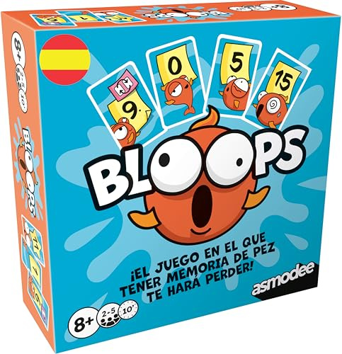 Asmodee Bloops, Juego de Mesa de Memoria y Estrategia, Divertido Party Game
