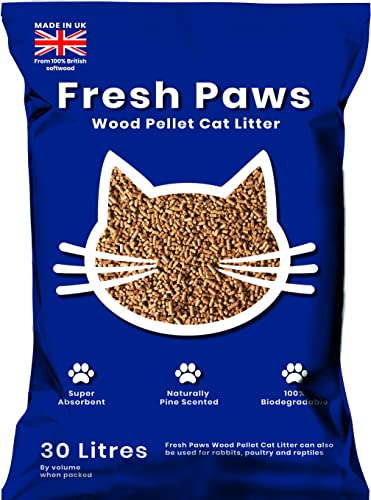 Fresh Paws Premium Wood Pellet Cat Litter, 30 L