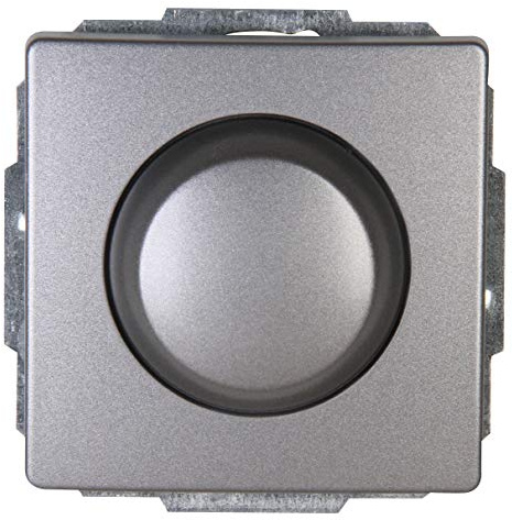 Kopp Venedig platin, Druck-Wechsel-Schalter, Kombigerät, LED-Dimmer, für Glüh-Lampen, 230V Halogenlampen, Phasenanschnitt, 847643084