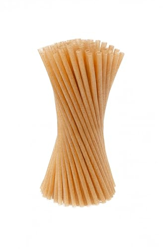 Bamboorganic 250 Pack Agave Fiber Straws, Eco-Friendly, Biodegradable, Disposable, 21 cm, Brown, 250 Count
