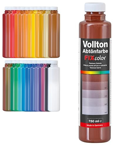 decotric Decolor Bunte Abtönfarbe Schokobraun - 750 ml I Dispersionsfarbe für dekorative Anstriche und wasserbasierten Materialien I Hohe Farbkraft & Ergiebigkeit