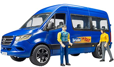 bruder 02670 - MB Sprinter Transfer mit Fahrer & Fahrgast - 1:16 Fahrzeug, Bus, Transporter, Spielzeugfigur, bworld