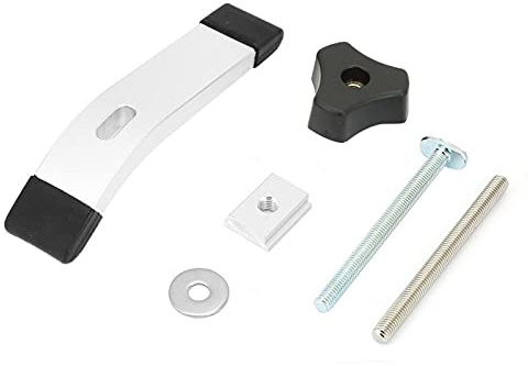 1 Set Aluminum Hold Clamp T-slot Table T-track Woodworking Presses with Briquettes T Screws, Sliders T Handles and Slides