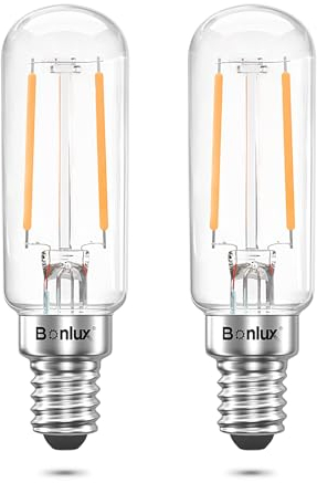 Bonlux Lampadina E14 Cappa Cucina 4W LED Equivalenti a 40W Incandescenza, Luce Calda 2700K, Lampadine LED Attacco Piccolo per Lampade di Sale Himalayano, Lampadina Frigorifero, 220-240V, 2 Pezzi