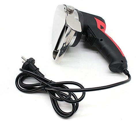 Bathrena Coltello per kebab, 80 W, taglia kebab, coltello giroscopio elettrico, per tutte le macchine kebab (nero rosso)