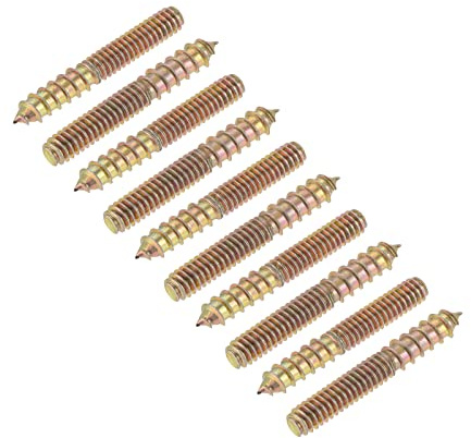 METALLIXITY Stockschrauben selbstschneidende Doppelseitige Schrauben | 20 Stück, 1/4–20 x 1–3/4 Zoll, Für Reparaturen zu Hause, Doppelseitige Schrauben, selbstschneidende