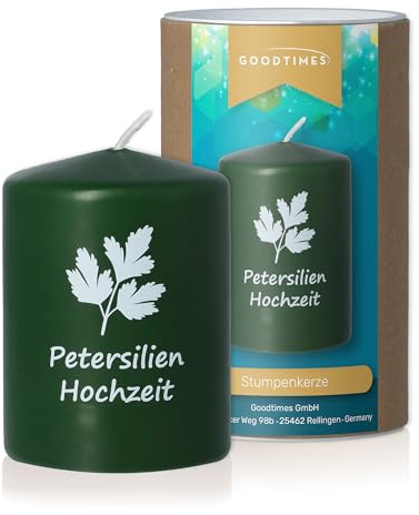 Goodtimes Stumpenkerze Petersilienhochzeit Jägergrün