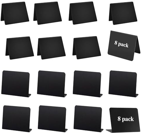 Piccole lavagne per scrivere su Mini lavagne pulite Mini cartellini dei prezzi in plastica riutilizzabili Lavagna 8L Forme + 8V Forme Combinazione di Set