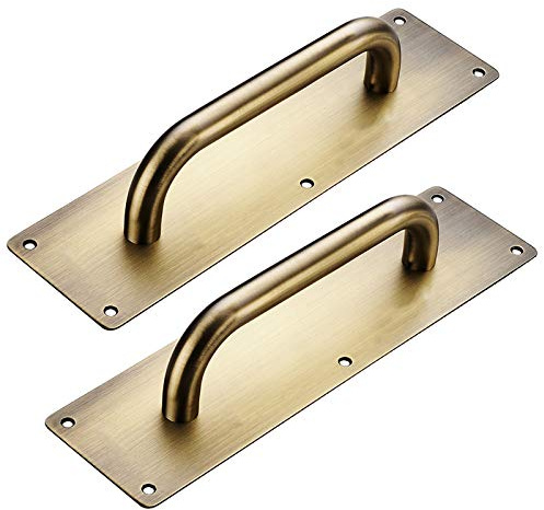2er-Pack Türgriffgriffe, Scheunentorgriffe, Gartentorgriff, Haustürgriffe für Holztüren, für Haustüren, Holztüren, Balkontüren, Edelstahl (alte Bronze, groß)