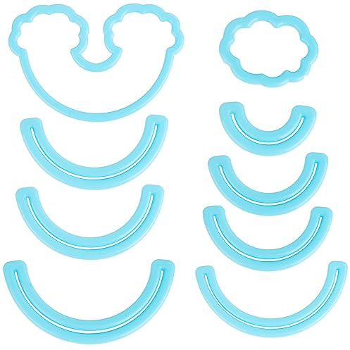SUNNYCLUE 9 Teiliges Ton Ausstecher Set Regenbogen Wolken Ausstecher Polymer Ton Schneidwerkzeuge Kuchendekoration Zuckerhandwerk Blaue Ausstecherformen Ton Kunststoff Ton Ausstecher Für Polymer Ton S