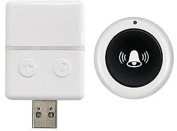 Sonnette de porte sans fil USB, avec télécommande, volume d'appel réglable par mur, convient pour les ordinateurs portables, les ordinateurs, etc.