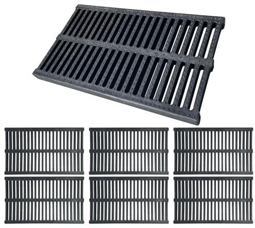 Natotela 6 rejillas de drenaje de 500 x 300 x 30 mm, polimérico, plástico, para jardín, terraza, piscina, resistente a los rayos UV, resistente a las heladas, ligera, A15, transitable, cortable
