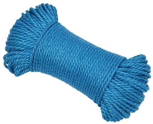 BaraSh Arbeitsseil Blau 3 mm 25 m Polypropylen Absturzsicherung Bergsteigen Im Freien