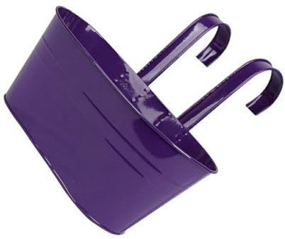 WUUISDNX Vaso da Fiori sospeso per Esterni in Vivaci Colori Arcobaleno Fioriere per balconi Ringhiera sospesa Fioriera per Giardino di Erbe aromatiche in da Esterno, Viola