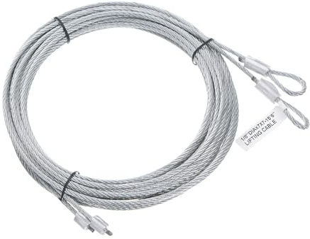 sourcing map Cable para Puerta de Garaje 4.5 Metros (15.6 Pies), 3mm 2pcs | Cable de Alambre de Resorte de Torsión, Cable de Acero Galvanizado para Colgar