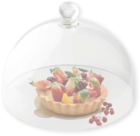 Tablecraft Kuchenabdeckung, runde Kuppel, SAN-Kunststoff, Acryl mit Knauf, transparent, bruchsicher, Lebensmitteldisplay für Bäckereien, Gastronomie, Restaurants, BPA-frei, spülmaschinenfest, 30,5 cm