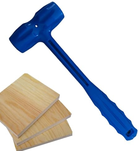 COMFOLIVING Martello in Gomma, Martello in Gomma, Martello Antiscivolo con Manico in Legno ergonomico, Impugnatura Comoda, Versatile, Potente e per installare scaffali e assemblare mobili