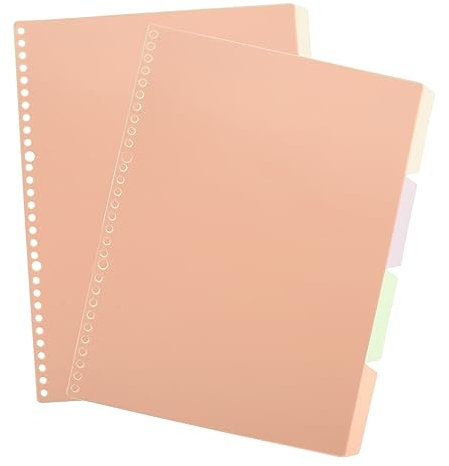 Tofficu 10stücke Registerordner Aktenteiler Notizbuchteiler Papierordnerteiler Loseblatt-seitenmarkierungen Notizblockregister Klassifizierungsregister Buchmarkierungen