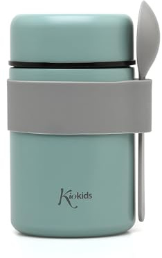 Kiokids Thermos For Stainless Steel Porridge 500ml With Spoon Sage