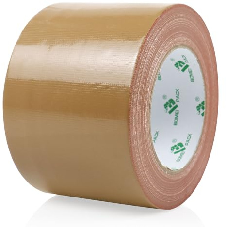 BOMEI PACK Gaffa Tape Panzertape Braun 100 mm x 30 m, Panzerband mit starker Klebkraft