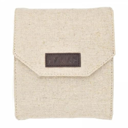 LYKKE Starter-Set, austauschbare Rundstricknadeln, 12,7 cm Spitzen, Naturbeige Jute Leinwand