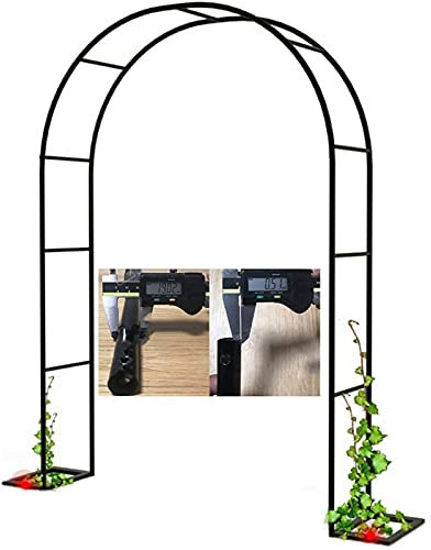 Pergola tonnelle en métal pour plantes grimpantes, mariage, arche de jardin, décoration, robuste, blanc, facile à assembler, 280 x 220 cm
