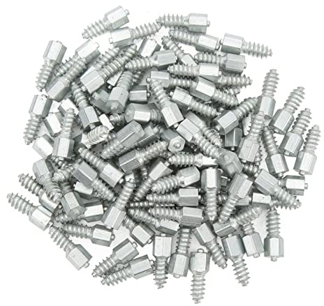 100 Stück M8-Gewinde Universal-Anti-Rutsch-Rad-Reifenspikes, Hochfeste Schneereifen-Schraubbolzen für Lader-Kompaktlenker-Traktor-Gabelstapler, Einfach zu Verwendende